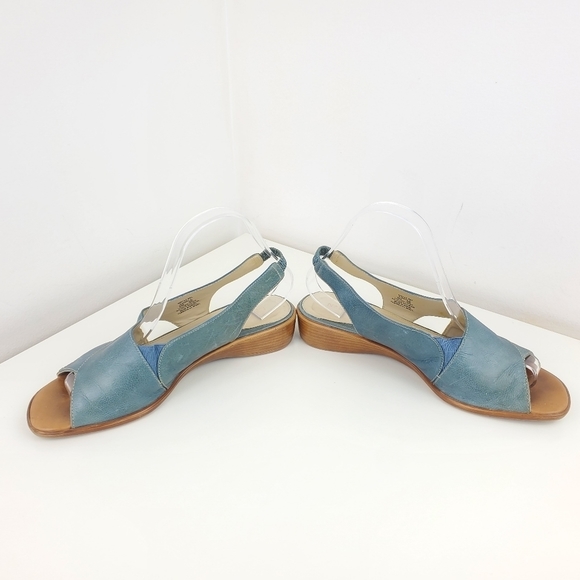 Naturalizer women sandals leather made in Brazil size 9W blue - Picture 4 of 9